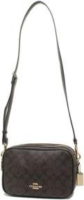 img 2 attached to Coach Double Leather Crossbody Brown Women's Handbags & Wallets ~ Crossbody Bags