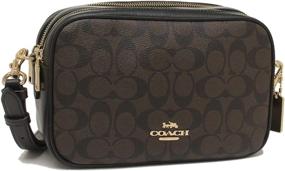 img 3 attached to Coach Double Leather Crossbody Brown Women's Handbags & Wallets ~ Crossbody Bags