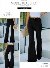 img 1 attached to Effortlessly Chic: Sidefeel Women'S Destroyed Flare Jeans With Elastic Waist And Bell Bottom