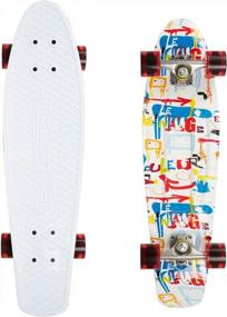 img 4 attached to Master The Streets With A 27-Inch Vintage Skateboard: Versatile Shortboard For Beginners And Pros With Customizable Wheels