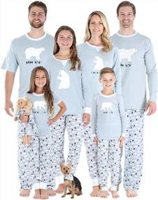 img 4 attached to Holiday Family Matching Pajama Sets With Bear, Winter Animals, And Snowflakes For Cozy Nights