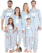 holiday family matching pajama sets with bear, winter animals, and snowflakes for cozy nights logo