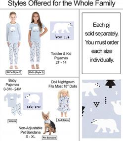 img 2 attached to Holiday Family Matching Pajama Sets With Bear, Winter Animals, And Snowflakes For Cozy Nights