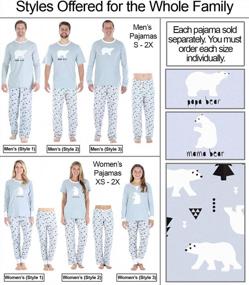 img 3 attached to Holiday Family Matching Pajama Sets With Bear, Winter Animals, And Snowflakes For Cozy Nights