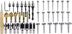 img 4 attached to 43-Piece Woodworking Toolkit: Includes 20 Forstner Drill Bits, 23 Chamfer Drilling Tools, And Countersink Drill Bits