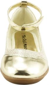 img 3 attached to 💃 Doll Maker Metallic Glitter Strap Girls' Shoes - Sparkling Flats for Stylish Kids