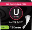 450 count u by kotex panty liners - light absorbency, unscented & long (packaging may vary) logo