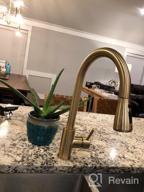 img 1 attached to Brushed Gold TRUSTMI Single Handle Pull Down Kitchen Faucet With 10 Inch Deck Plate review by Patrick Brinson