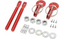 high-performance red aluminum bonnet hood pin lock latch kit for racing car truck by uxcell logo