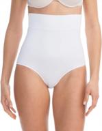 get a flatter tummy with farmacell shape 601 high-waisted shaping control briefs - made in italy logo