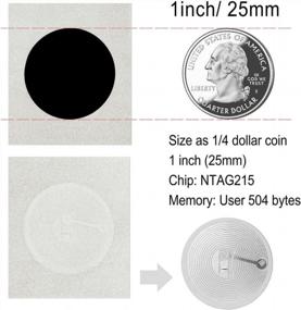 img 3 attached to THONSEN 20PCS NFC Tags Black NTAG215 NFC Stickers Rewritable NFC Tags With Adhesive For Home Automation, IOS NFC Tags 504 Bytes Memory, Compatible With NFC-Enabled Android & IPhone, 1Inch/ 25Mm