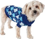 🐶 stylish pet sweater: pet life ® argyle style ribbed fashion sweater for your beloved pets логотип