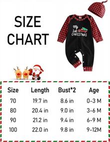 img 1 attached to My 1St Christmas Newborn Baby Boy Girl Outfit Clothes Romper Merry Christmas Plaid Sleeve Jumpsuit Infant One-Piece Clothing