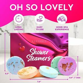 img 3 attached to Cleverfy Shower Steamers Aromatherapy - Valentine's Edition Набор из 6 бомбочек для душа с эфирными маслами. Уход за собой и подарки на День святого Валентина для нее и него