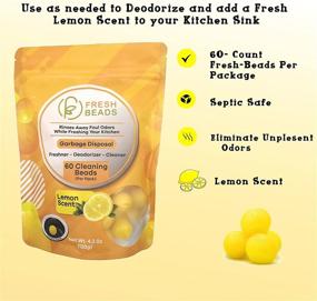 img 1 attached to 🍋 60-Count Lemon Scented Sink Garbage Disposal Cleaner, Freshener & Deodorizer Capsules