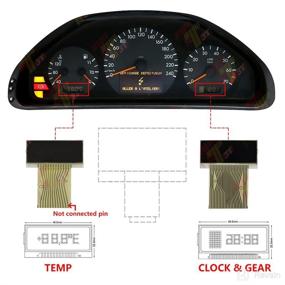 img 1 attached to 📺 LCD Display Screen Replacement for Mercedes-Benz E-Class(W210) C-Class (W202) CLK-Class (W208) SLK-Class (R170) Speedometer Instrument Cluster Pixel Repair