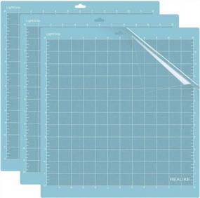 img 4 attached to Gridded Adhesive Non-Slip Cut Mat For Cricut Maker 3/Maker/Explore 3/Air 2/Air/One - 12X12 Lightgrip Cutting Mat Set Of 3 For All Arts, Crafts, Quilting, And Sewing Needs - REALIKE