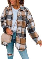 👚 gihuo womens shacket jacket in khaki for women's clothing under coats, jackets & vests logo