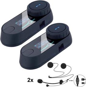 img 4 attached to 🏍️ FreedConn TCOM-SC Bluetooth Intercom Headset Kit: Perfect Communication System for Motorcycle Helmets - 2 or 3 Riders, Handsfree, LCD Screen, FM Radio, Mobile Phone Connectivity, MP3/GPS Support, 800m Range (2 Pack)