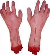 scary halloween decorations: bloody dead props haunted house fake hands for party & cosplay логотип