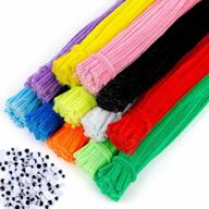 epiqueone 1300pc kids arts & crafts supply set with 1200 chenille pipe cleaners in 12 colors and 100 googly eyes for decorations, diy crafting kit for adults and kids logo