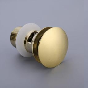img 2 attached to TRUSTMI Brass Pop Up Sink Drain Stopper with Overflow - Brushed Gold Bathroom Faucet Vessel Vanity Sink Drainer: Stylish and Functional!