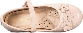 img 3 attached to 👟 Stylish and Safe: KomForme Toddler Non Slip Ballet Walking Girls' Shoes at Flats