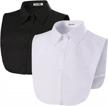 anzermix women's detachable half shirt blouse fake collar 2 pack logo
