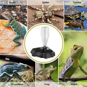 img 3 attached to 🐢 POPETPOP Reptile Water Feeder - Automatic Water Dispenser for Turtle, Frog, Bearded Dragons, Lizards, Geckos - Terrarium Tank Accessories (Black)