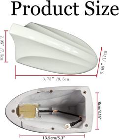 img 3 attached to 🦈 Takilma Shark Fin Antenna: Enhance Car Radio Reception with White Shark Fin Antenna Cover