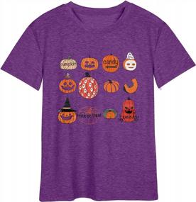 img 3 attached to Festive And Fun: Get Into The Autumn Spirit With Our Pumpkin Graphic Tee For Women