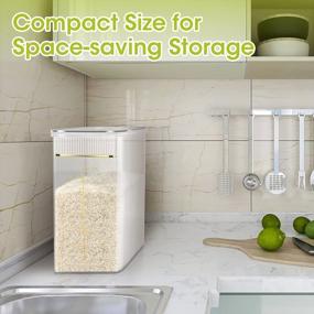 img 3 attached to Organize Your Pantry With The TBMax 20 Lbs Rice Storage Container – Crystal Clear, Airtight And Perfect For Flour, Sugar, And Oatmeal Too!