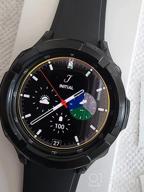 img 1 attached to 3-In-1 Samsung Galaxy Watch 4 Classic 46Mm Accessories: Rugged Bumper Case, Tempered Glass Screen Protector + Bezel Ring - Blue review by Cara Ulfass