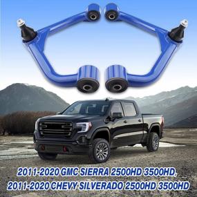 img 3 attached to 2PCS Blue Tubular Suspension Control Arm Front Upper Control Arms For 2011-2022 Chevy Silverado GMC Sierra 2500HD 3500HD, 2-4" Lift