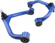 2pcs blue tubular suspension control arm front upper control arms for 2011-2022 chevy silverado gmc sierra 2500hd 3500hd, 2-4" lift logo