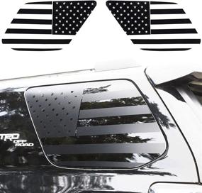 img 4 attached to JeCar American Flag Rear Window Decal Vinyl Sticker Compatible with Toyota 4Runner 2010-2022