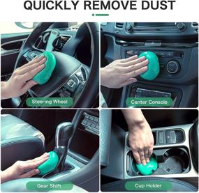 img 2 attached to Cleaning Gel For Car Detailing Putty Car Vent Cleaner Cleaning Putty Gel Auto Detailing Tools Car Interior Cleaner Dust Cleaning Mud For Cars And Keyboard Cleaner Gel Cleaning Slime Green 2Pack