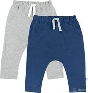 👶 organic cotton harem sweatpants: honestbaby baby 2-pack for enhanced comfort логотип