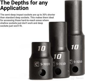 img 3 attached to Capri Tools Semi Deep Impact Socket Tools & Equipment made as Hand Tools