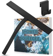 🚿 11-inch quniof silicone shower glass door squeegee - multi-purpose bathroom, mirror, window, car, tile, and glass squeegee (black) logo