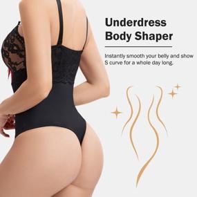 img 2 attached to Tummy Control Shapewear Bodysuit For Women | JOYSHAPER Fajas Colombianas Full Body Shaper BBL Thong