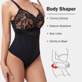 img 3 attached to Tummy Control Shapewear Bodysuit For Women | JOYSHAPER Fajas Colombianas Full Body Shaper BBL Thong