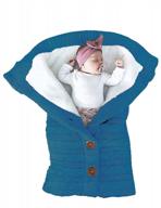 soft fleece swaddle blanket for newborn baby boys and girls - xmwealthy stroller wrap in dark blue logo