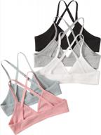 verdusa women's 5 pack bralette criss cross back топ без косточек ребристый бюстгальтер на бретельках безрукавки логотип