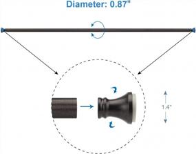 img 2 attached to Rust-Resistant Amazer Spring Tension Shower Curtain Rod For Bathroom, Adjustable 42-72 Inches, In Bronze