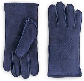 img 4 attached to YISEVEN Sheepskin Shearling Leather Mittens: The Ultimate Men's Accessories for Optimal Warmth – Top-notch Gloves & Mittens