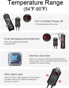 img 2 attached to AQQA Submersible Temperature Controller Freshwater Fish & Aquatic Pets via Aquarium Heaters & Chillers