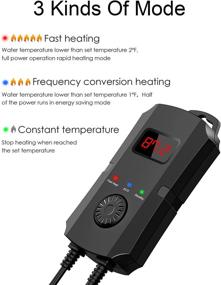 img 3 attached to AQQA Submersible Temperature Controller Freshwater Fish & Aquatic Pets via Aquarium Heaters & Chillers