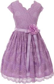 img 4 attached to Burgundy Floral Design 🌸 Easter Girls' Clothing via iGirlDress Dresses