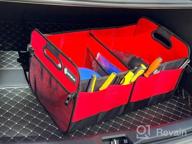 img 1 attached to Simplify Your Car Organization With Sposuit'S Collapsible Trunk Organizer - 11 Pockets & Reinforced Handles For Easy Grocery And Cargo Storage! (Grey) review by Alexis Guiney